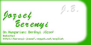 jozsef berenyi business card