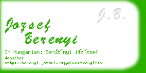jozsef berenyi business card